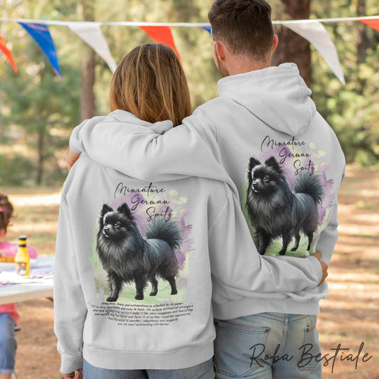 Felpa BEHAVIOR - SPITZ TEDESCO PICCOLO Nero - Standard FCI - Unisex - Grigia - dalla XS alla 3XL