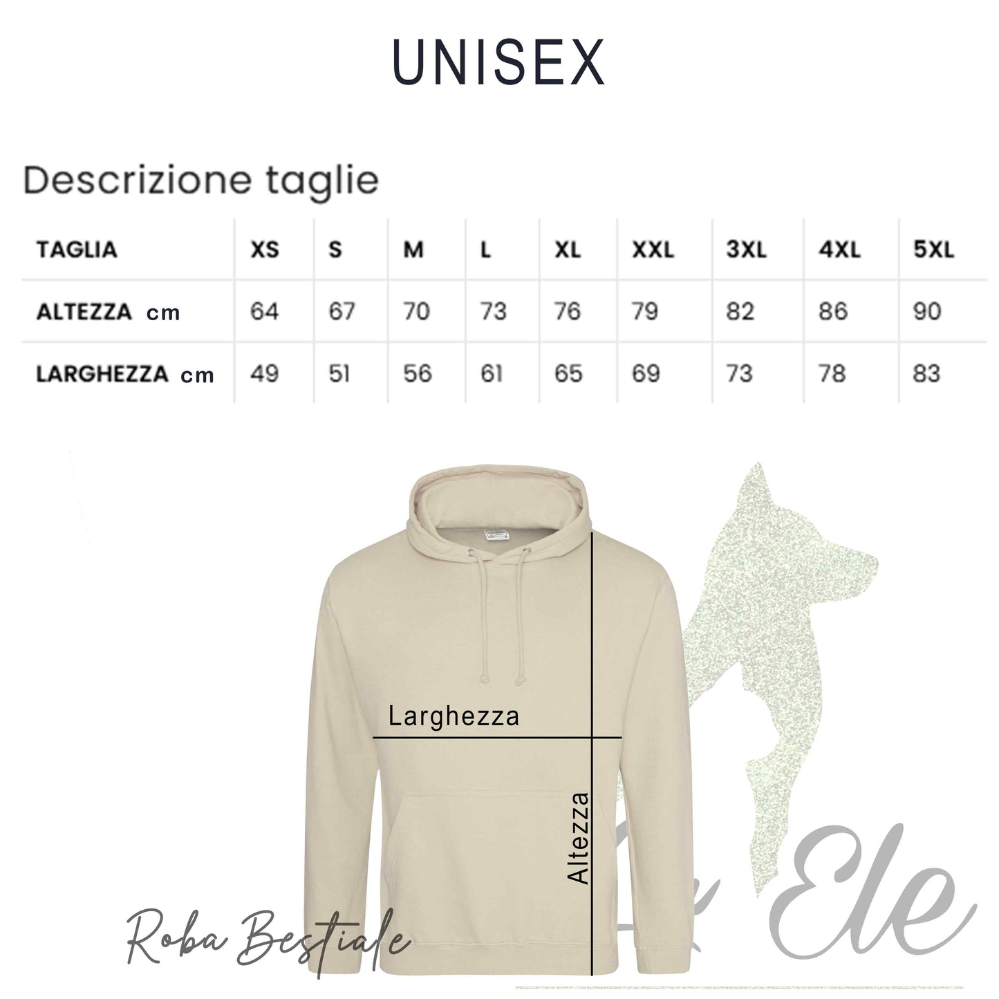 Felpa Invernale LA ELE - Pet Service - Logo GLITTER GREEN - Tanti toni di GIALLO! Con Cappuccio - dalla XS alla 3XL
