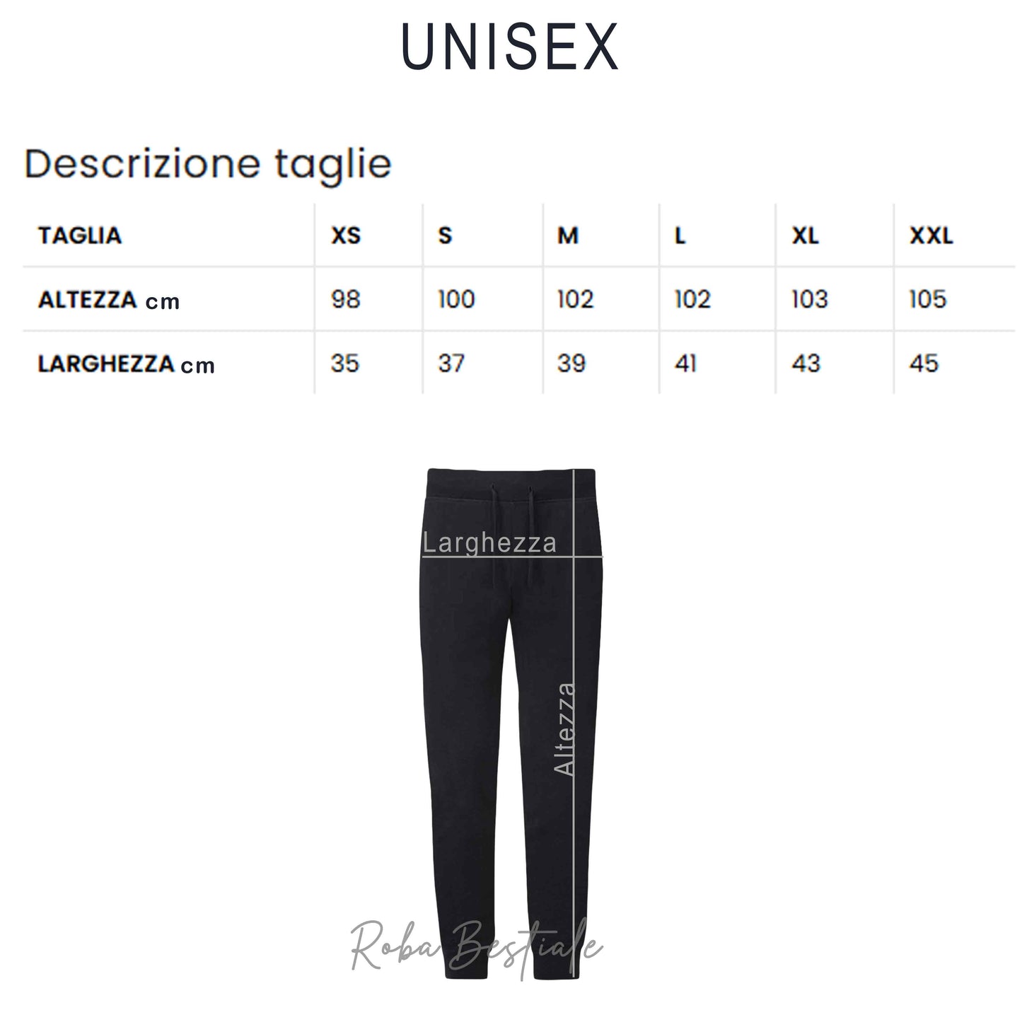 Pantalone WONDERDOG - Neri, in Cotone, felpati internamente - Unisex, dalla XS ala XXL