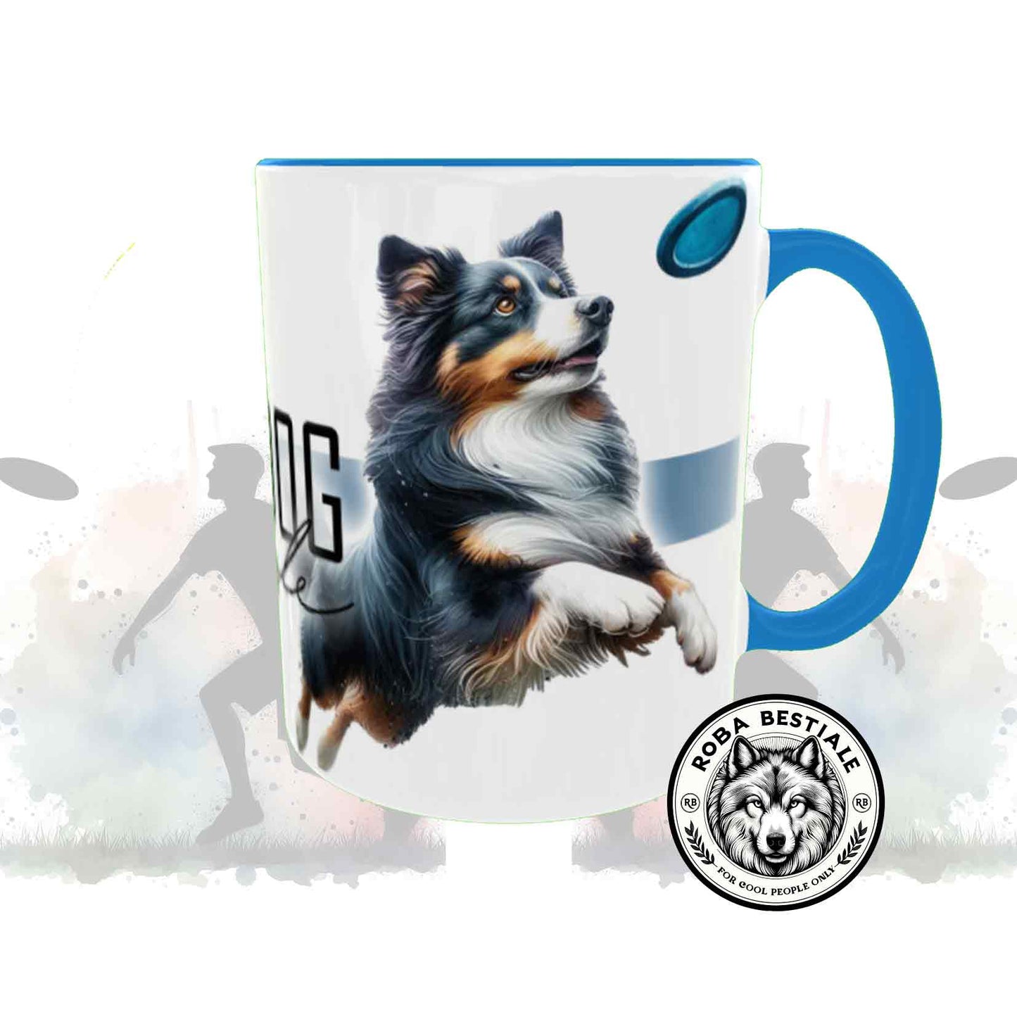 Tazza DISC DOG LifeStyle - AUSTRALIAN SHEPHERD Black Tricolor - Design "GIRL" o "BOY"