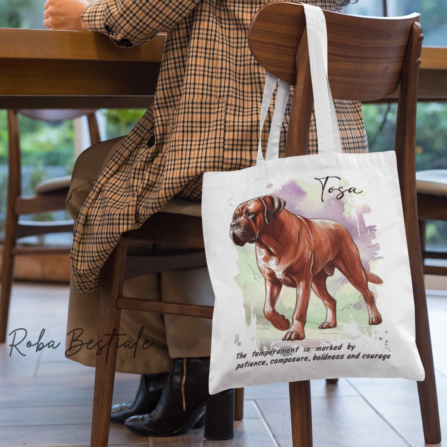 Shopper BEHAVIOR - TOSA INU Rosso - Standard FCI - Diversi colori disponibili, 100% Cotone