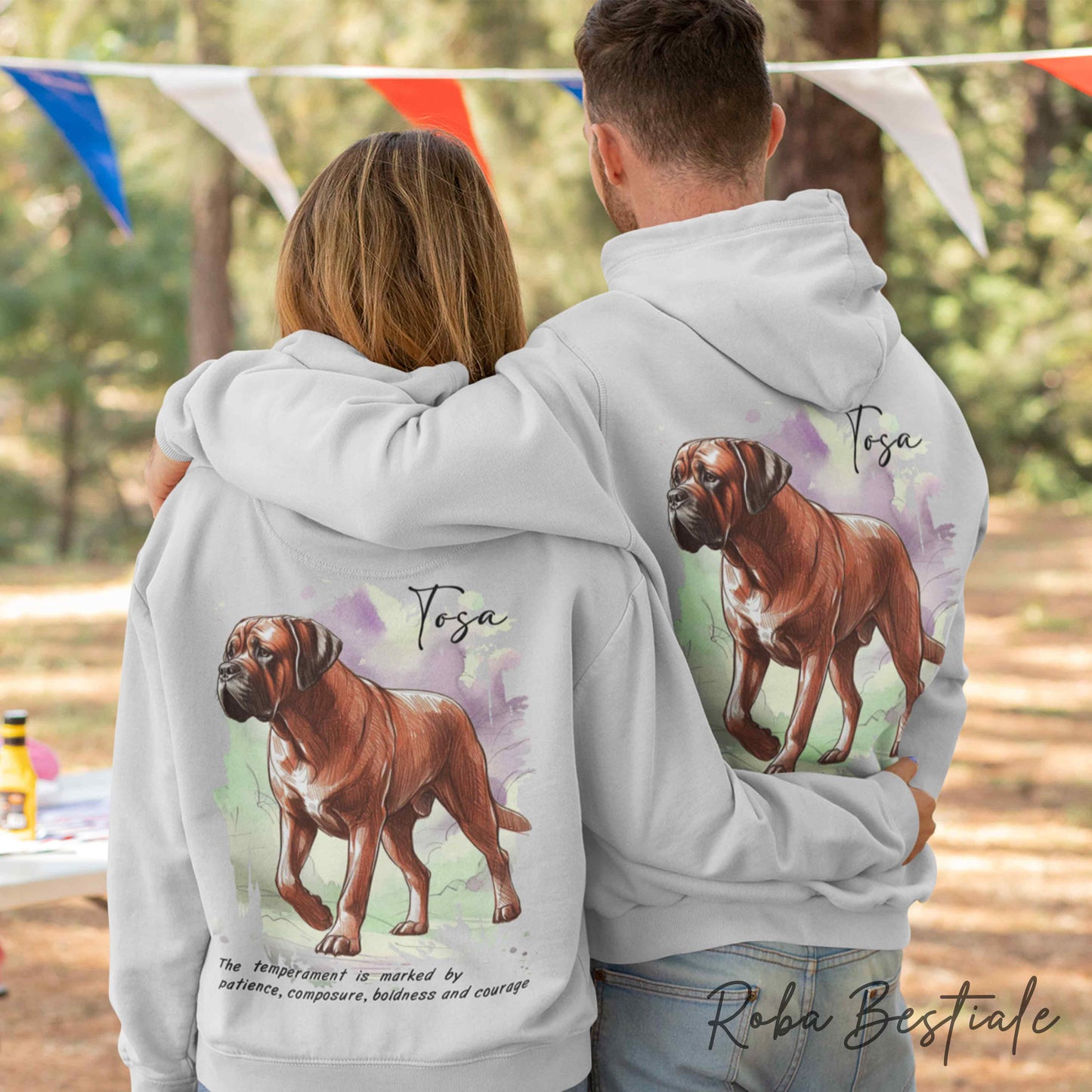 Felpa BEHAVIOR - TOSA INU Rosso - Standard FCI - Unisex - Grigia - dalla XS alla 3XL