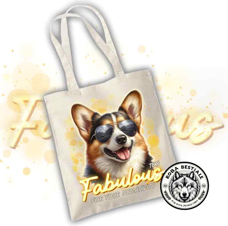 TOO FABULOUS Shopper - WELSH CORGI CARDIGAN