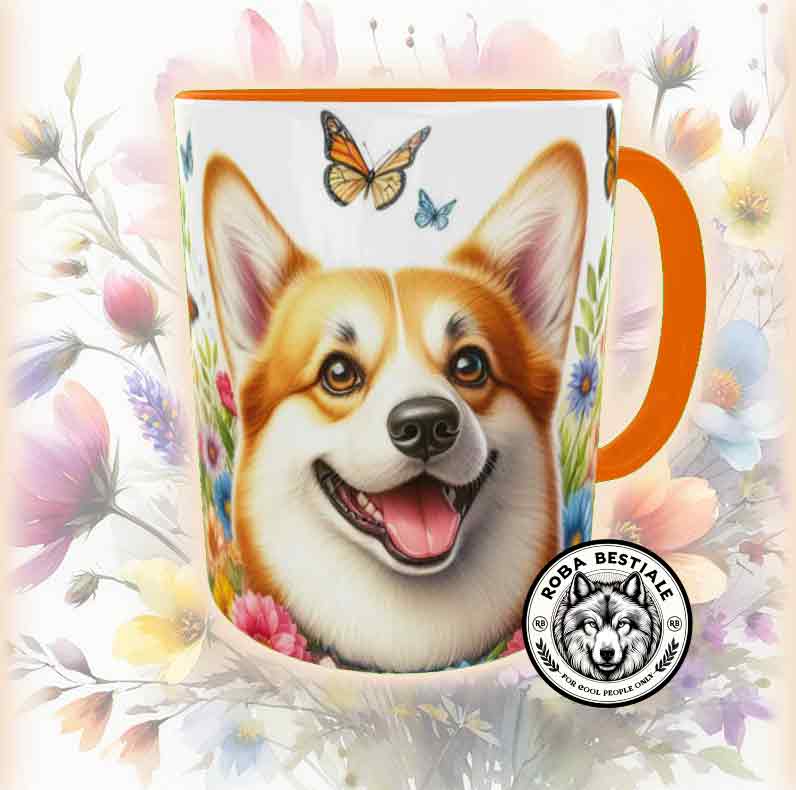 SPRING LOVE mug - WELSH CORGI PEMBROKE