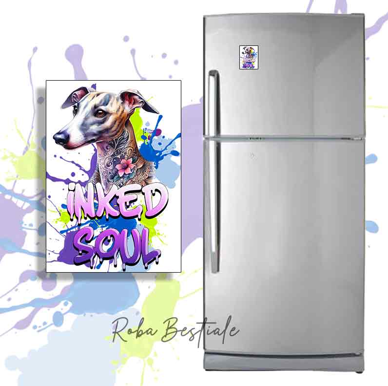 INKED SOUL Magnet - WHIPPET Brindle