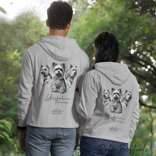 Felpa ACTION DOODLE - YORKSHIRE TERRIER 1 - Unisex - Grigia - dalla XS alla 3XL