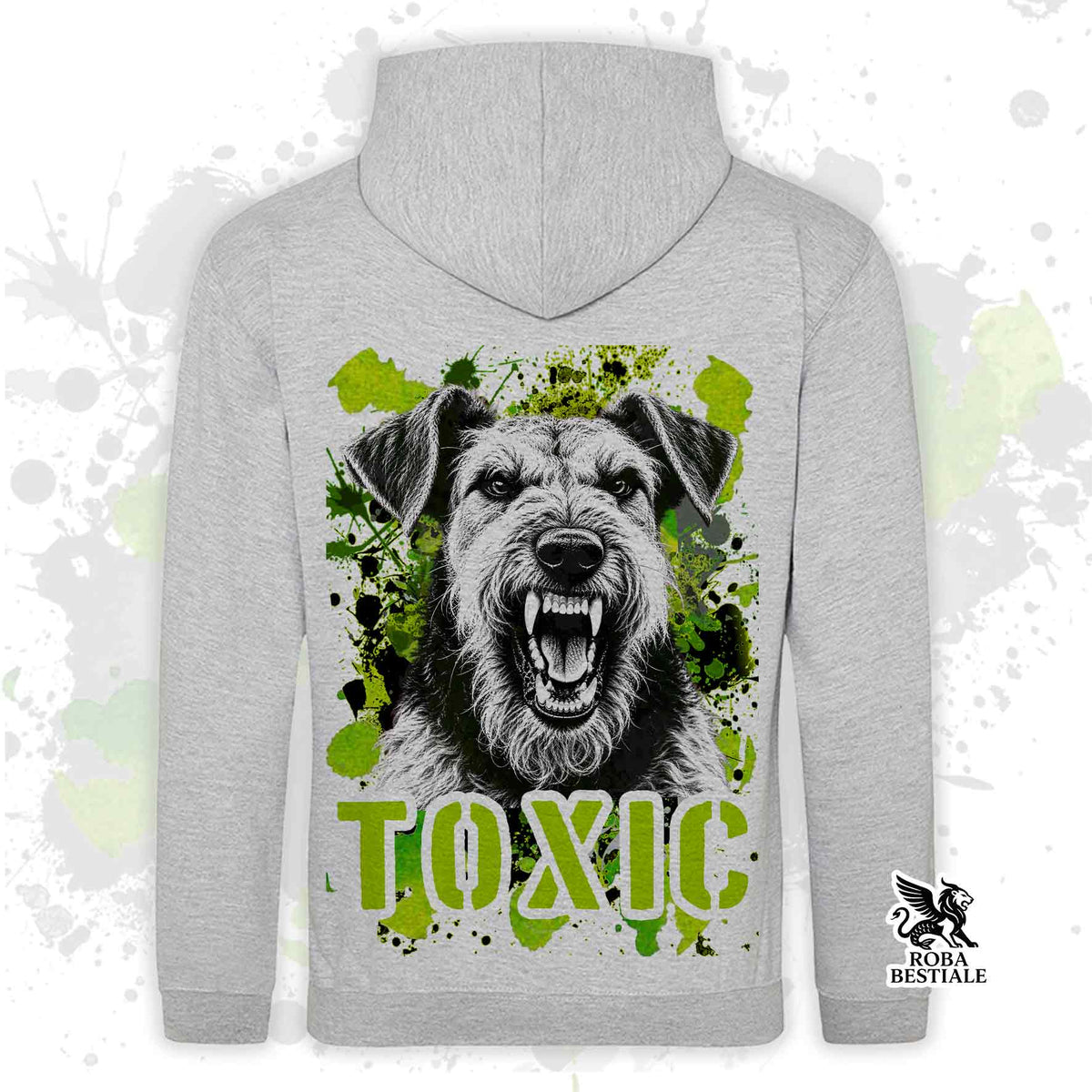 Felpa AIREDALE TERRIER - Cappuccio e Tasconi - Collezione Toxic