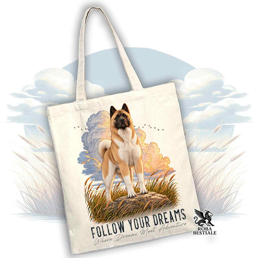 Shopper "DREAM" - AKITA AMERICANO White Fawn - Various colors available, 100% Cotton