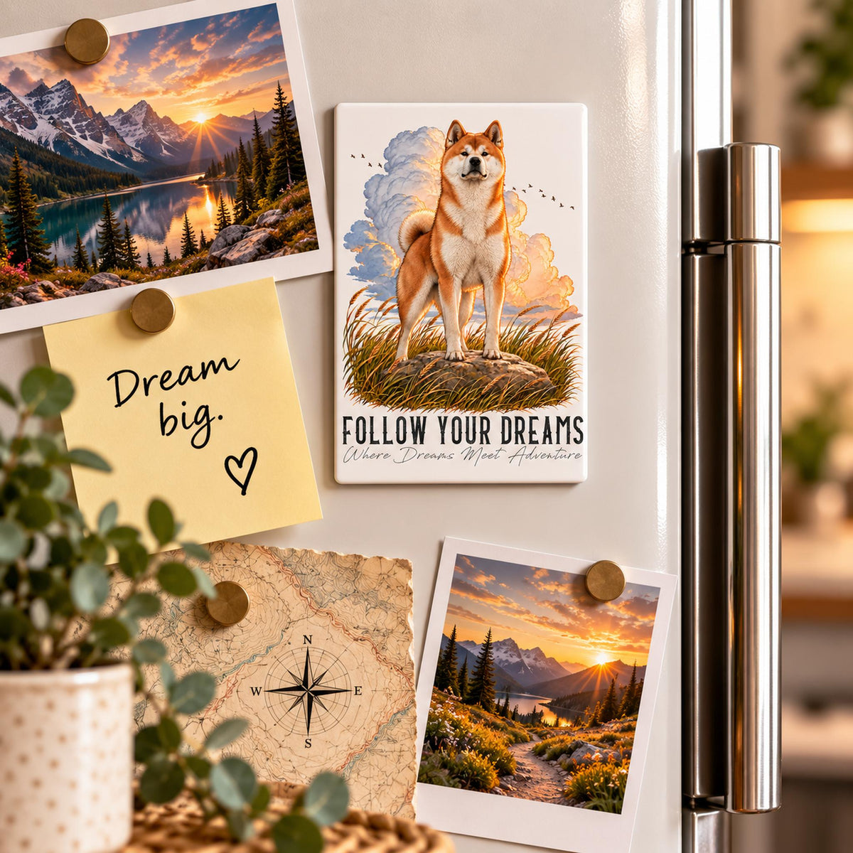Calamita AKITA INU Rosso - Collezione Dream