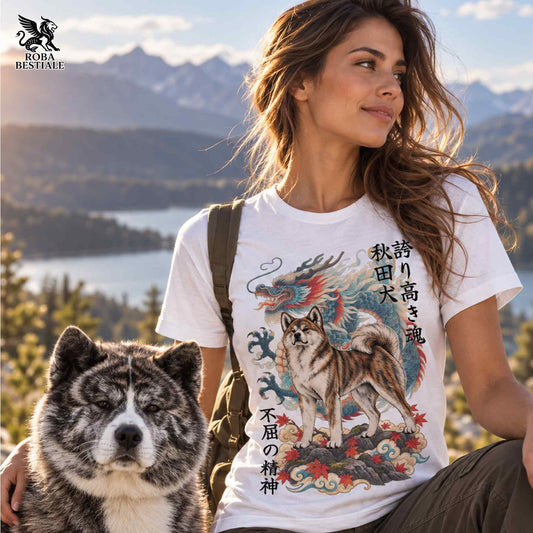 T-Shirt AKITA INU Tigrato - Collezione Dragon
