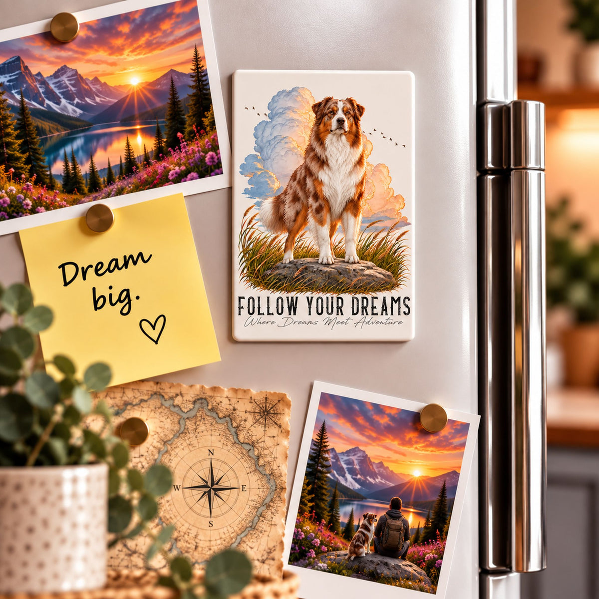 Calamita AUSTRALIAN SHEPHERD Red Merle - Collezione Dream