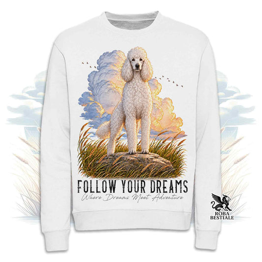 Felpa BARBONE Grande Mole Bianco - Girocollo - Collezione Dream