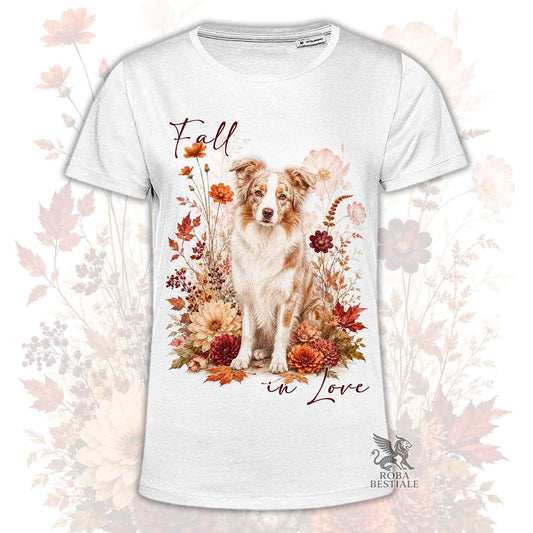 T-Shirt BORDER COLLIE Red Merle - Collezione Fall...in Love