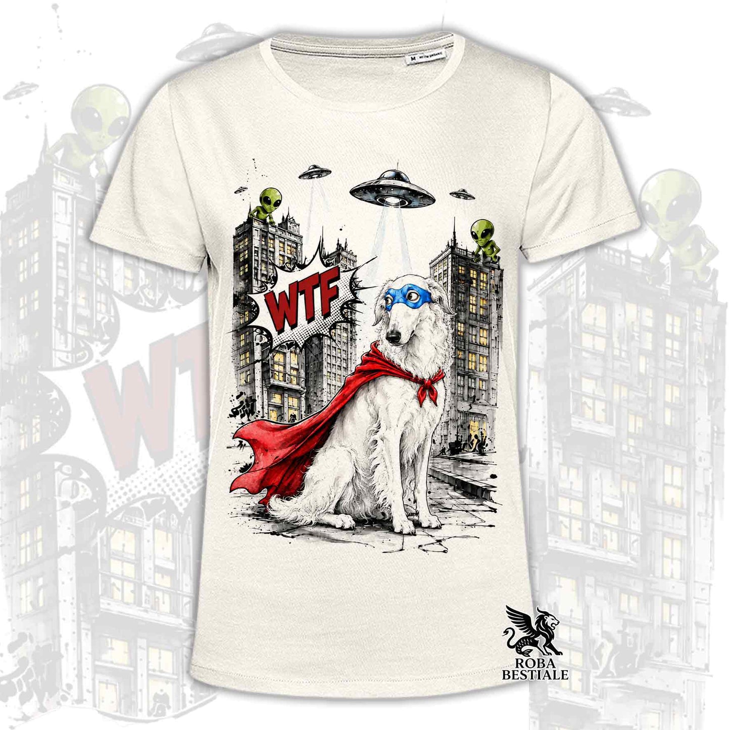 T-Shirt BORZOI Bianco - Collezione HERO