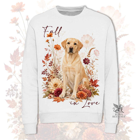 Felpa LABRADOR RETRIEVER Giallo - Girocollo - Collezione Fall...in Love