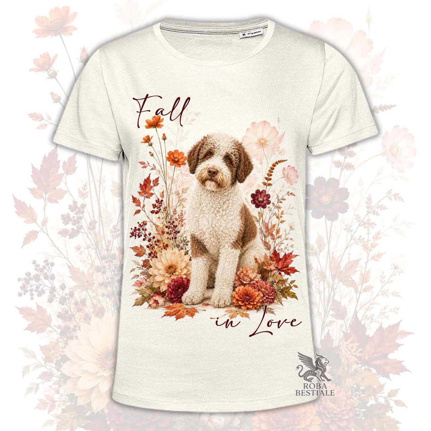 T-Shirt LAGOTTO ROMAGNOLO Bianco e Marrone - Collezione Fall...in Love
