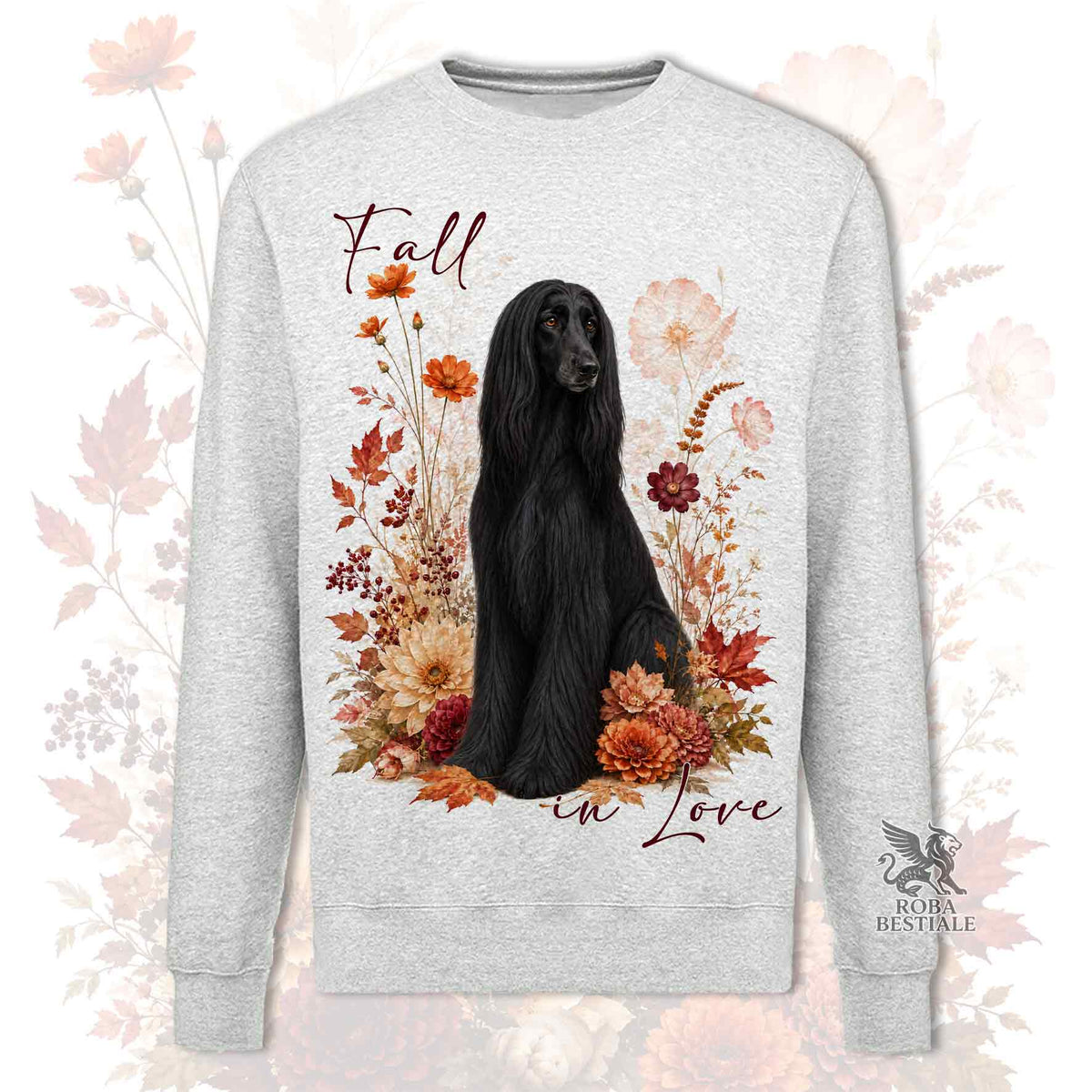 Felpa LEVRIERO AFGANO Nero - Girocollo - Collezione Fall...in Love