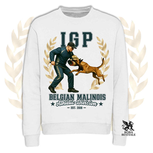 Winter Sweatshirt IGP ATTACK - BELGIAN MALINOIS - Crewneck, Unisex, in many colors! - from XS to 3XL
