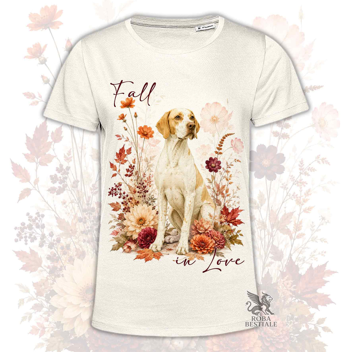 T-Shirt POINTER INGLESE Bianco e Limone - Collezione Fall...in Love