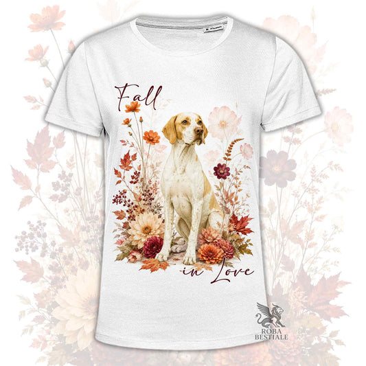 T-Shirt POINTER INGLESE Bianco e Limone - Collezione Fall...in Love