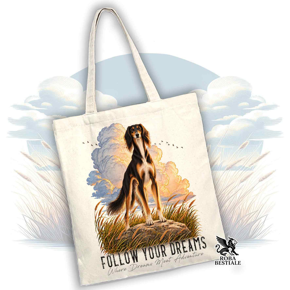 Tote Bag SALUKI Tricolore - Collezione Dream