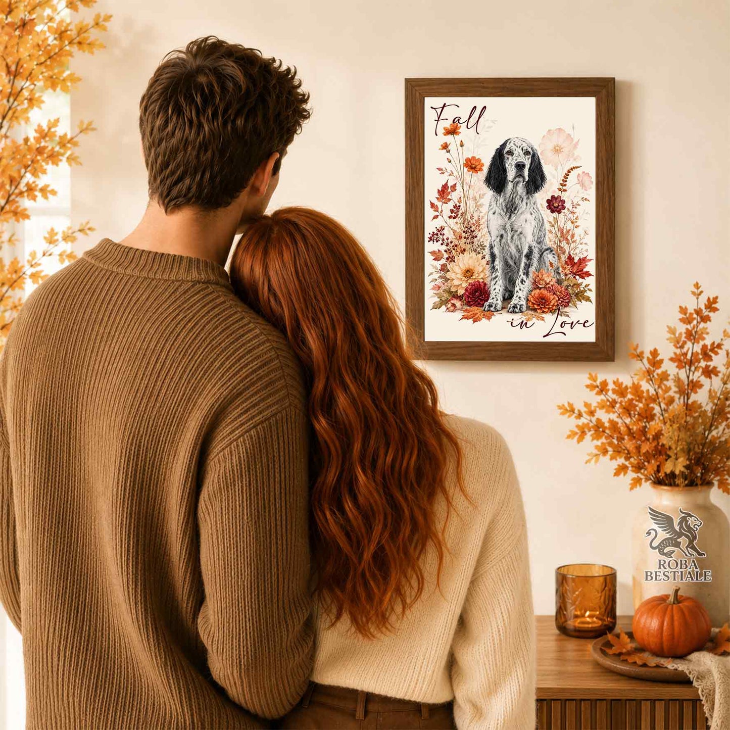Quadretto SETTER INGLESE Blue Belton - Collezione Fall...in Love
