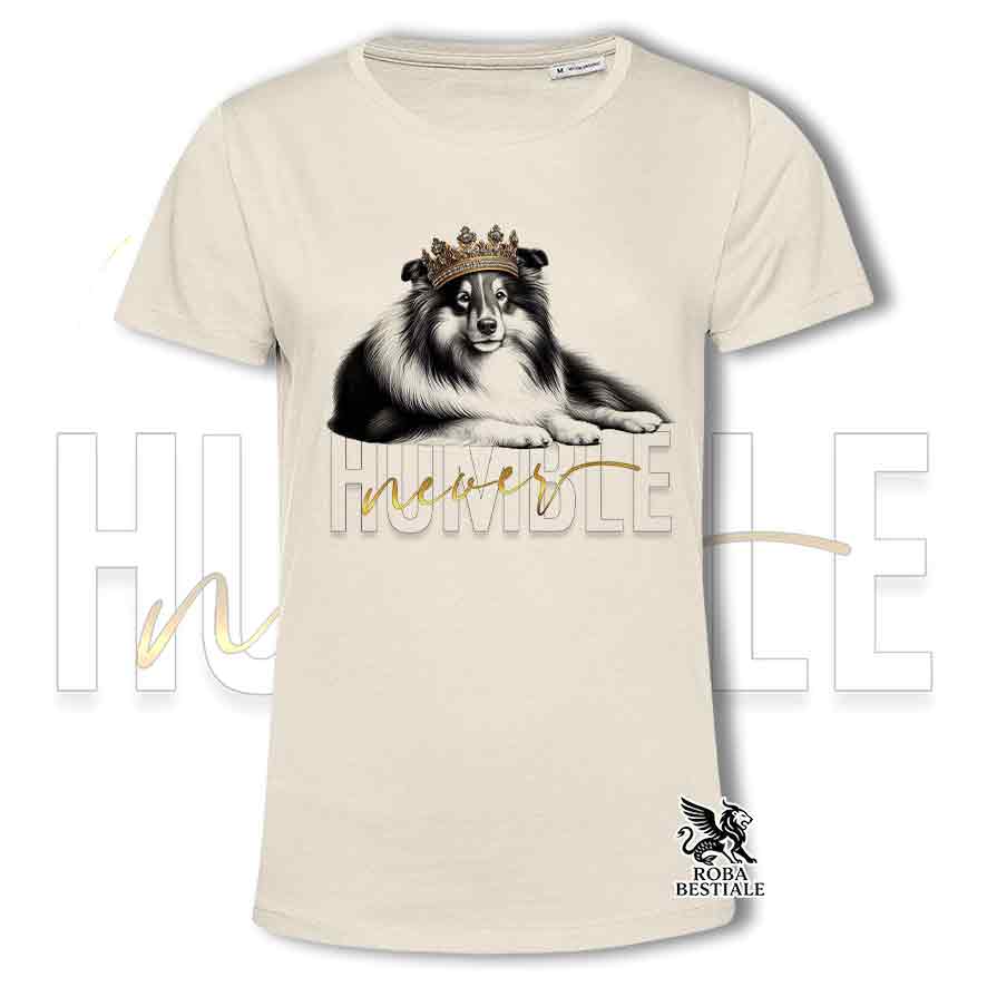 T-shirt SHETLAND SHEEPDOG Black Tricolor - Collezione Never Humble