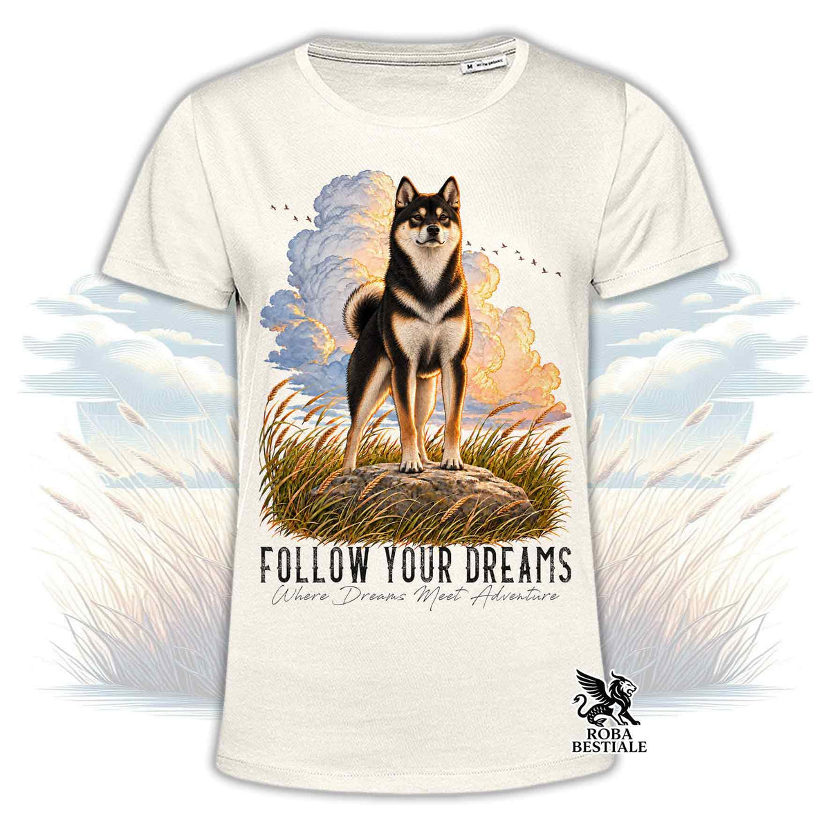 T-Shirt SHIBA INU Nero Focato - Collezione Dream