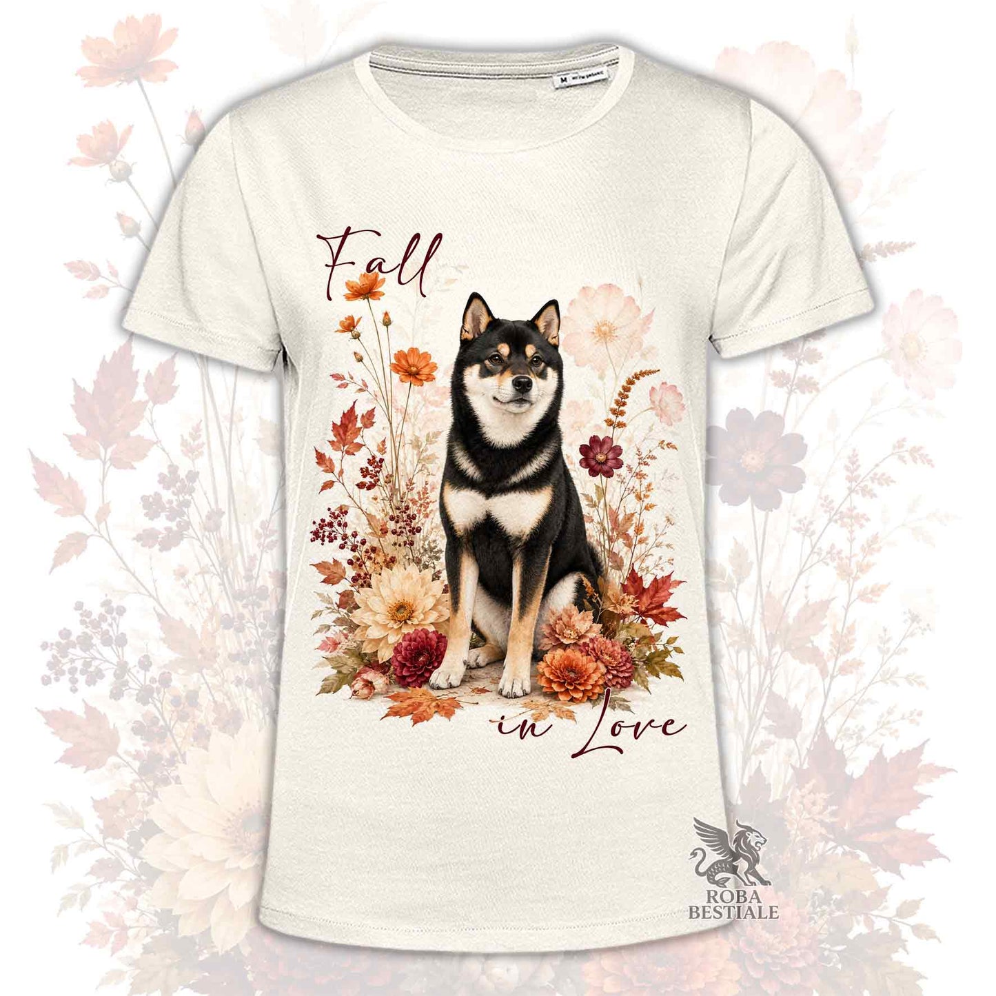 T-Shirt SHIBA INU Nero Focato - Collezione Fall...in Love