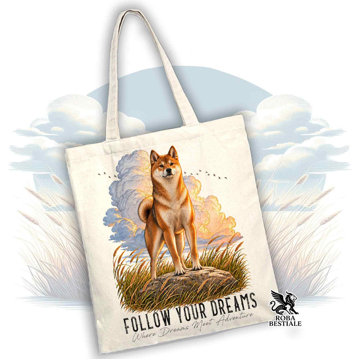 Tote Bag SHIBA INU Sesamo - Collezione Dream