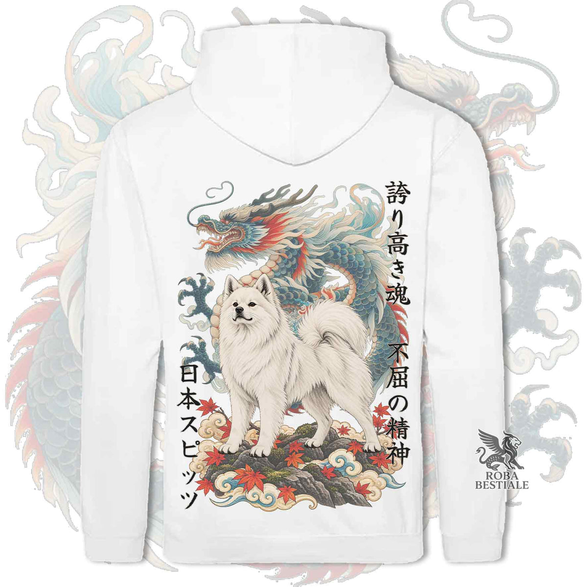 Felpa SPITZ GIAPPONESE - Cappuccio e Tasconi - Collezione Dragon