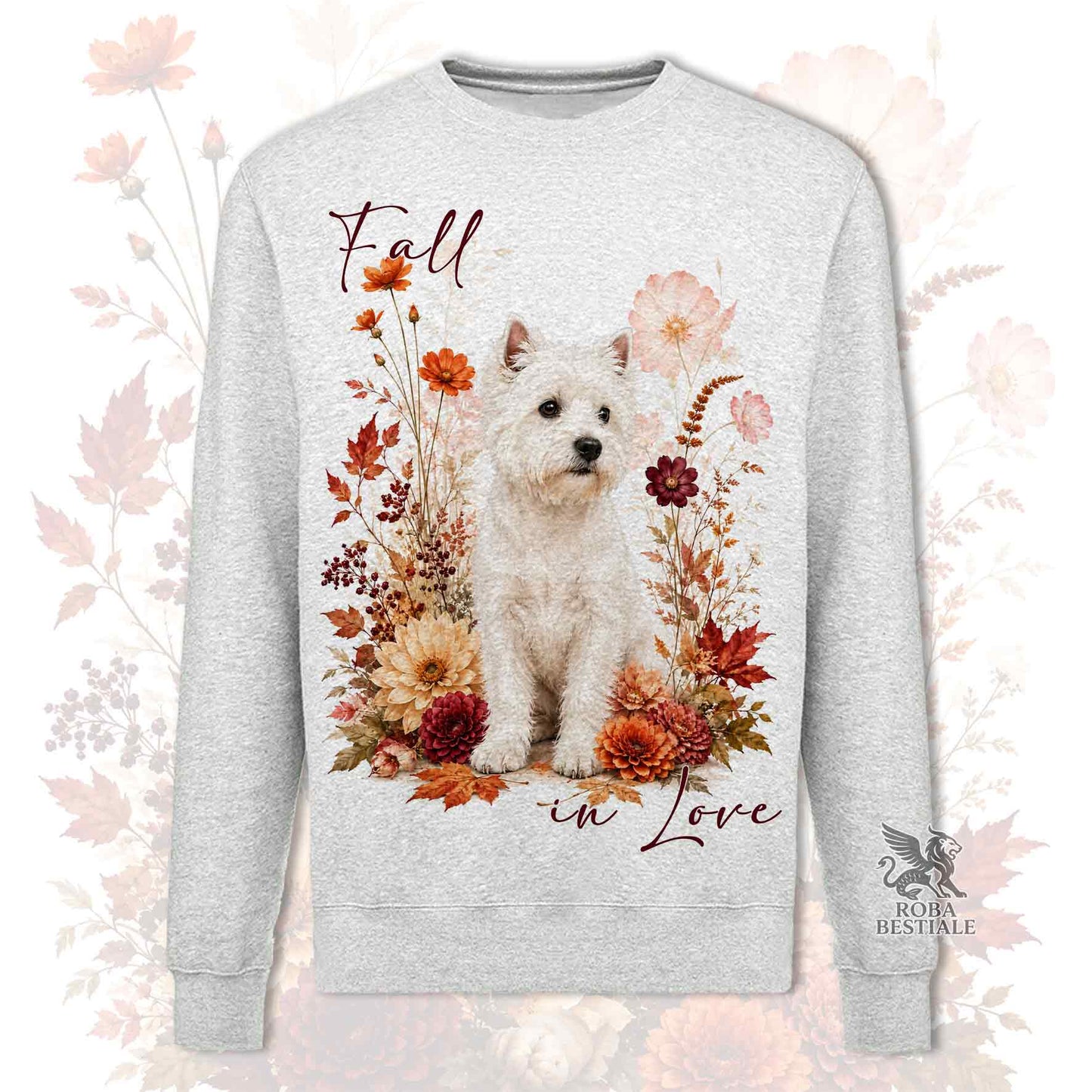 Felpa WEST HIGHLAND WHITE TERRIER - Girocollo - Collezione Fall...in Love