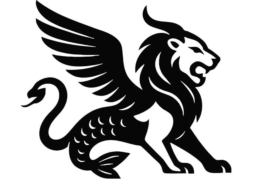 Logo di Roba Bestiale - una chimera con sotto la scritta "Roba Bestiale"