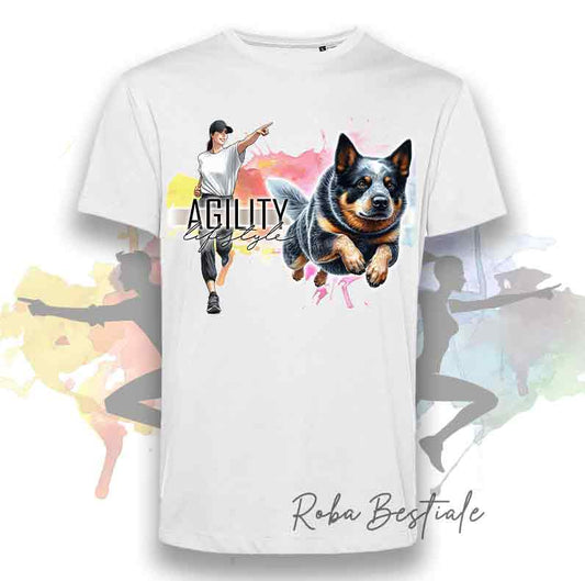 AGILITY Lifestyle T-Shirt - AUSTRALIAN CATTLE DOG Blue - "GIRL" or "BOY" Design