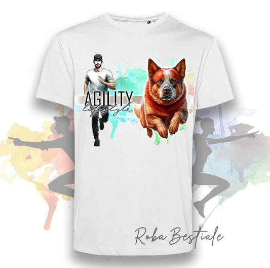AGILITY Lifestyle T-Shirt - AUSTRALIAN CATTLE DOG Red - "GIRL" or "BOY" Design