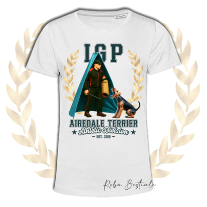 T-Shirt IGP REVIER - AIREDALE TERRIER - Uomo o Donna, disponibile in tanti colori - dalla XS alla 5XL