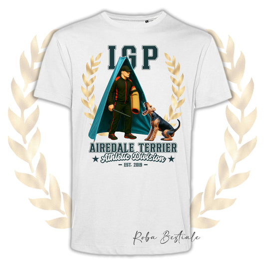 T-Shirt IGP REVIER - AIREDALE TERRIER - Uomo o Donna, disponibile in tanti colori - dalla XS alla 5XL