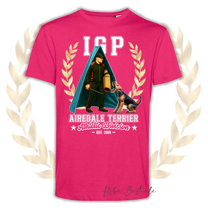 T-Shirt IGP REVIER - AIREDALE TERRIER - Uomo o Donna, disponibile in tanti colori - dalla XS alla 5XL