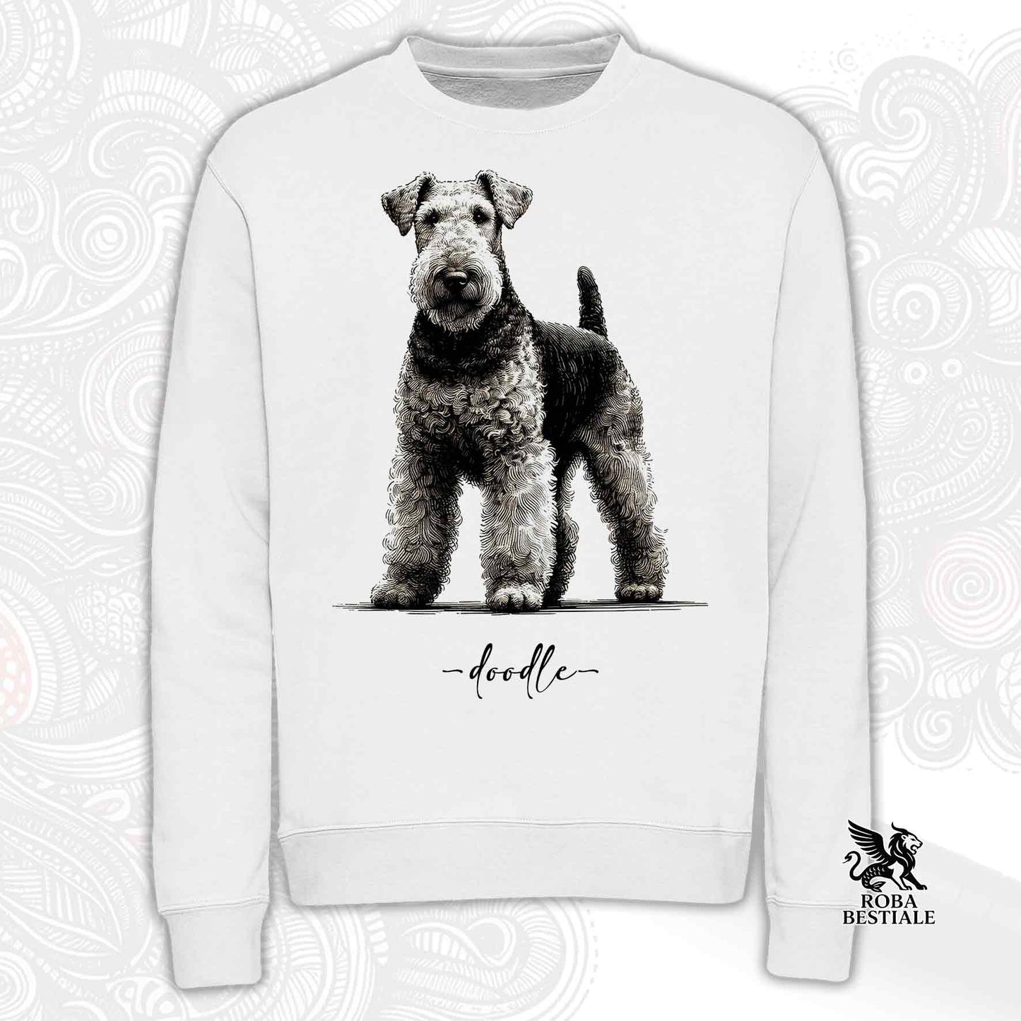 Felpa DOODLE - AIREDALE TERRIER - Girocollo, Unisex, in tanti colori! - dalla XS alla 3XL