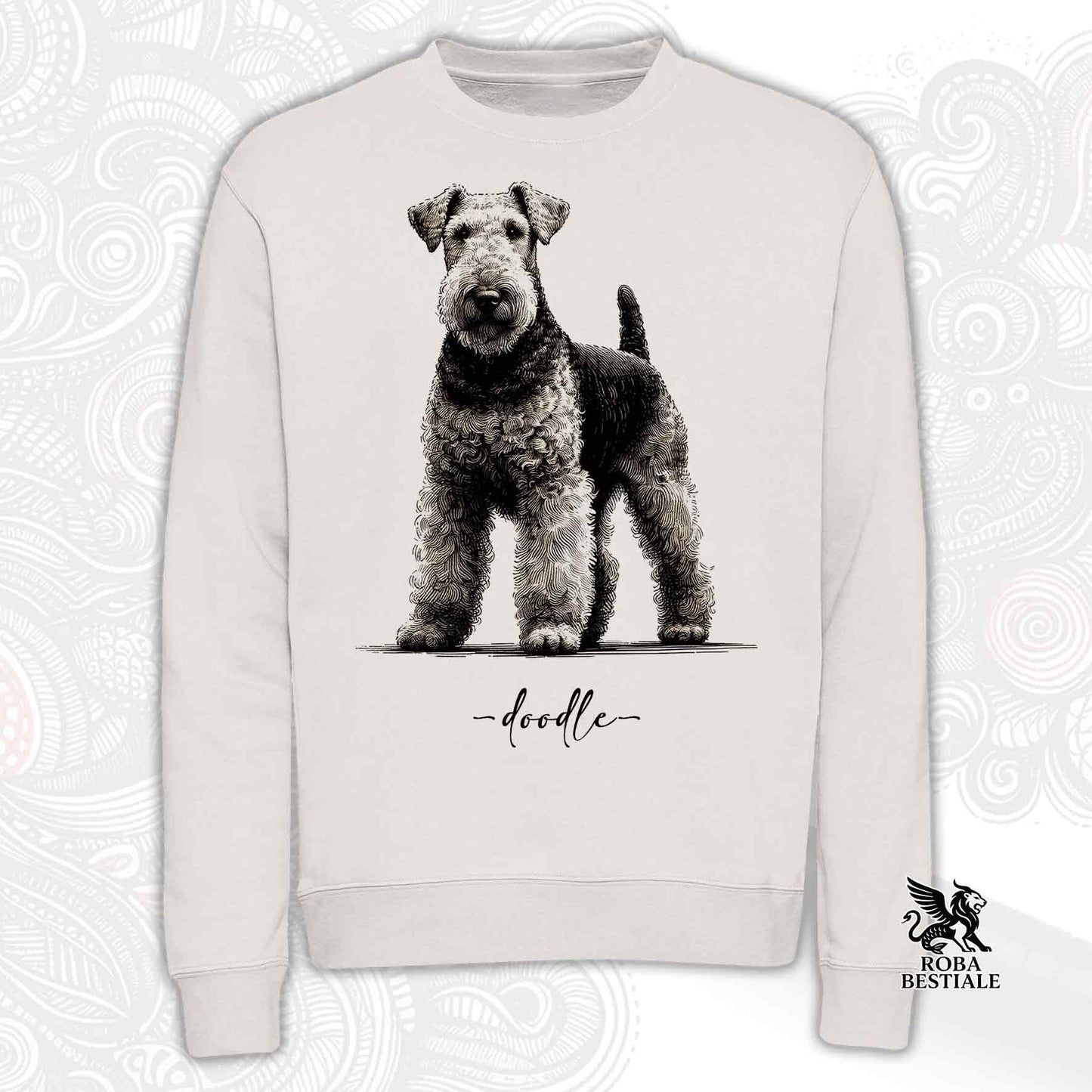 Felpa DOODLE - AIREDALE TERRIER - Girocollo, Unisex, in tanti colori! - dalla XS alla 3XL