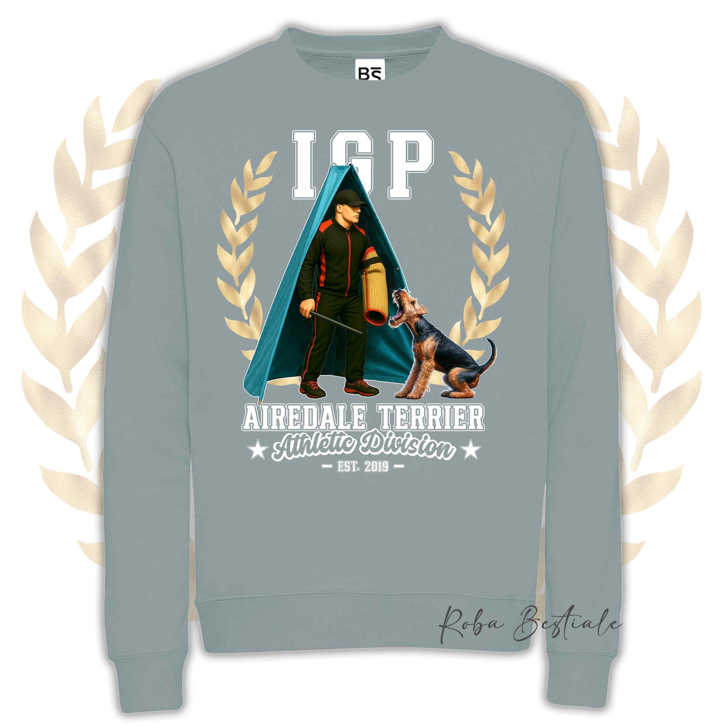 Felpa Invernale IGP REVIER - AIREDALE TERRIER - Girocollo, Unisex, in tanti colori! - dalla XS alla 3XL