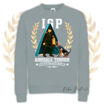 Felpa Invernale IGP REVIER - AIREDALE TERRIER - Girocollo, Unisex, in tanti colori! - dalla XS alla 3XL