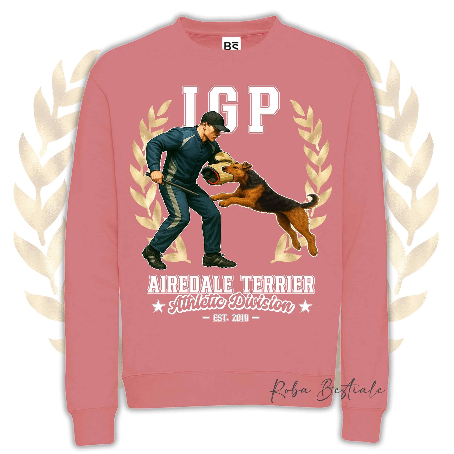 Felpa Invernale IGP ATTACK - AIREDALE TERRIER - Girocollo, Unisex, in tanti colori! - dalla XS alla 3XL