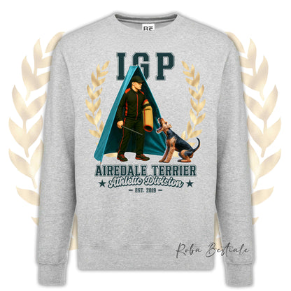 Felpa Invernale IGP REVIER - AIREDALE TERRIER - Girocollo, Unisex, in tanti colori! - dalla XS alla 3XL