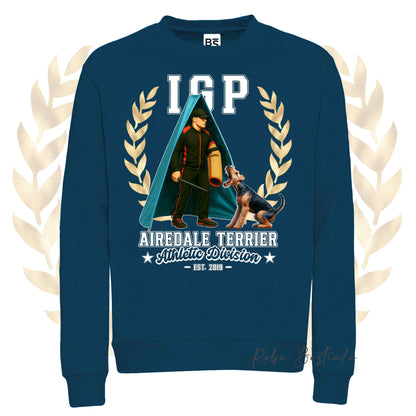 Felpa Invernale IGP REVIER - AIREDALE TERRIER - Girocollo, Unisex, in tanti colori! - dalla XS alla 3XL
