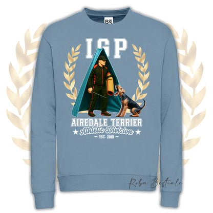 Felpa Invernale IGP REVIER - AIREDALE TERRIER - Girocollo, Unisex, in tanti colori! - dalla XS alla 3XL