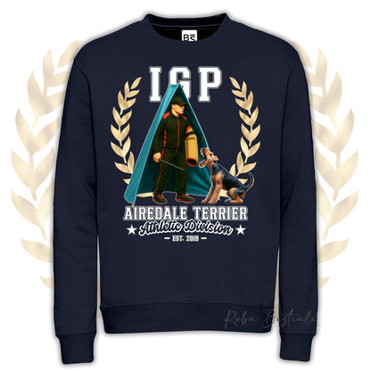 Felpa Invernale IGP REVIER - AIREDALE TERRIER - Girocollo, Unisex, in tanti colori! - dalla XS alla 3XL