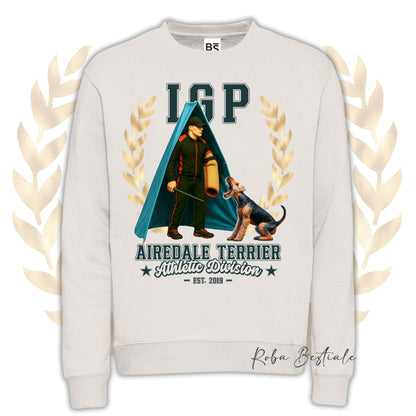Felpa Invernale IGP REVIER - AIREDALE TERRIER - Girocollo, Unisex, in tanti colori! - dalla XS alla 3XL
