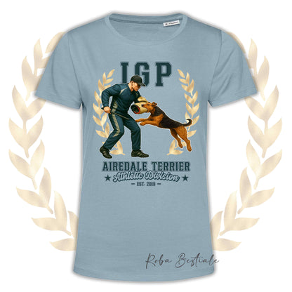 T-Shirt IGP ATTACK - AIREDALE TERRIER - Uomo o Donna, disponibile in tanti colori - dalla XS alla 5XL