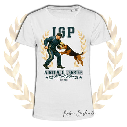 T-Shirt IGP ATTACK - AIREDALE TERRIER - Uomo o Donna, disponibile in tanti colori - dalla XS alla 5XL